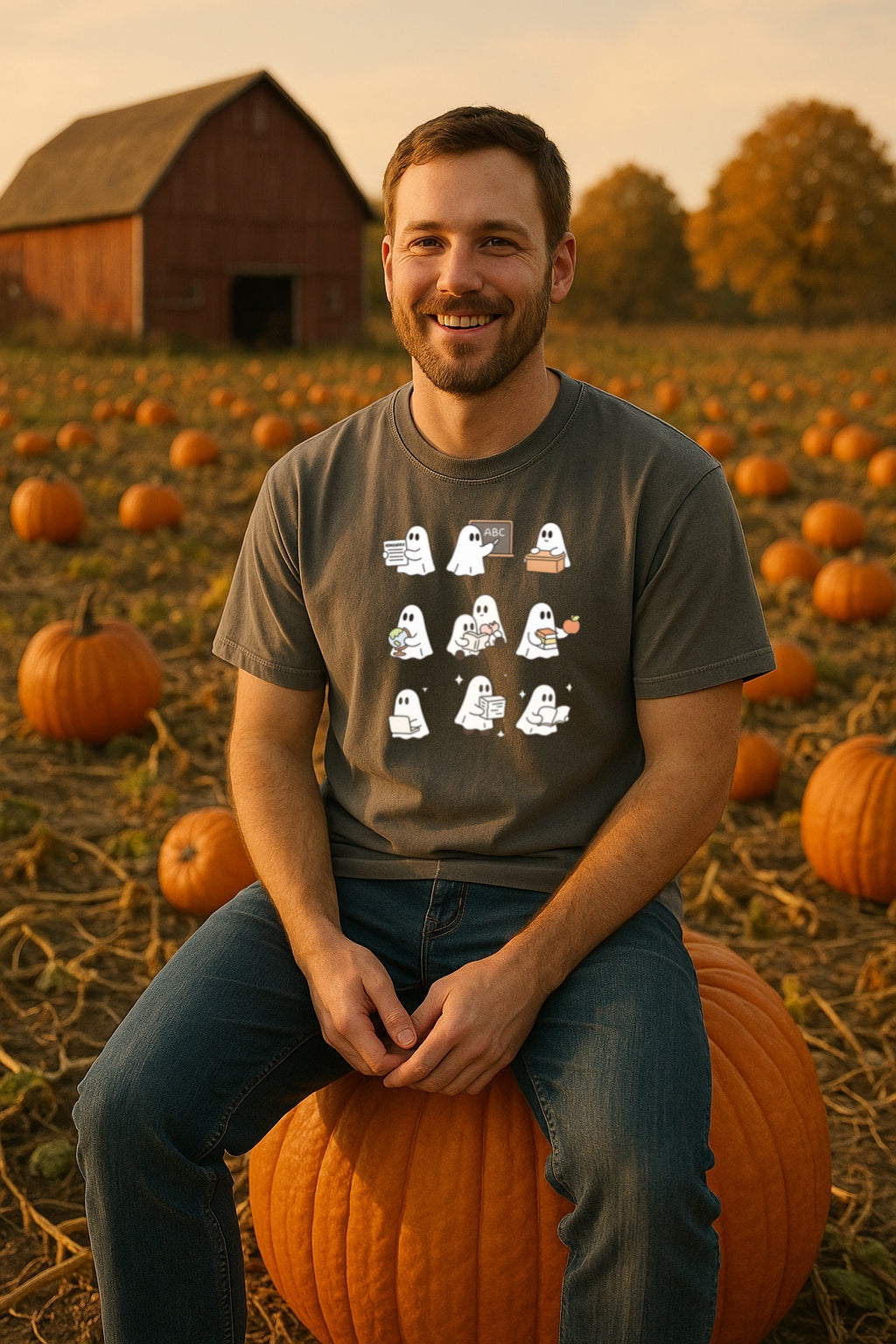 Comfort Colors® Teacher Ghosts Shirt, Cute Halloween Teacher T-Shirt, Ghost Teacher Gift, Back to School Shirt, Teaching Halloween Tee