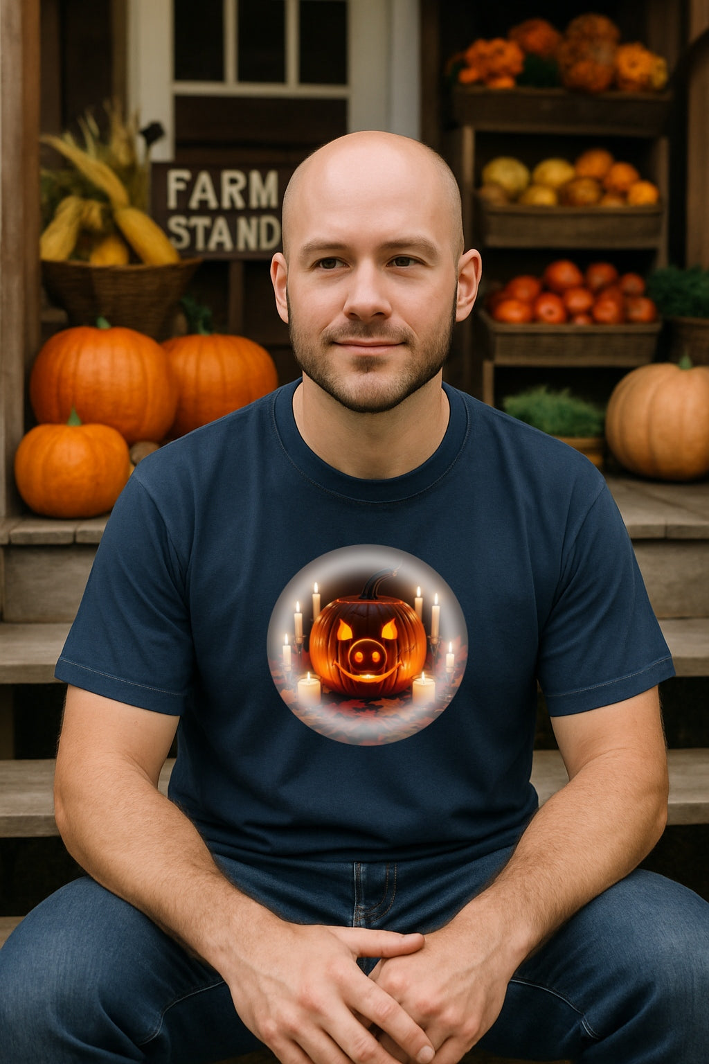 Funny Pig-O-Lantern Halloween T-Shirt -Unique Pumpkin Pig Snout Jack-O-Lantern Tee, Pig Lover Gift, Halloween Party Shirt, Spooky