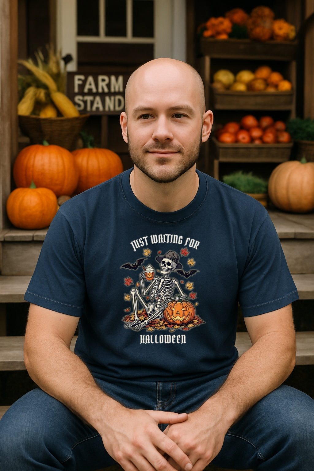 Spooky Halloween Skeleton Comfort Colors™ T-shirt, Retro Fall Graphic Tee for Pumpkin Spice Lovers, Halloween Shirt, Halloween