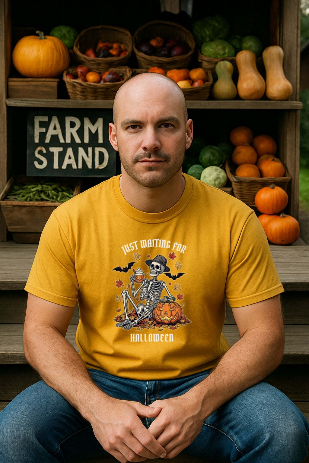 Spooky Halloween Skeleton Comfort Colors™ T-shirt, Retro Fall Graphic Tee for Pumpkin Spice Lovers, Halloween Shirt, Halloween