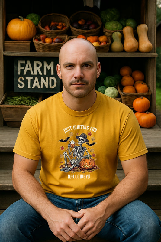 Spooky Halloween Skeleton Comfort Colors™ T-shirt, Retro Fall Graphic Tee for Pumpkin Spice Lovers, Halloween Shirt, Halloween
