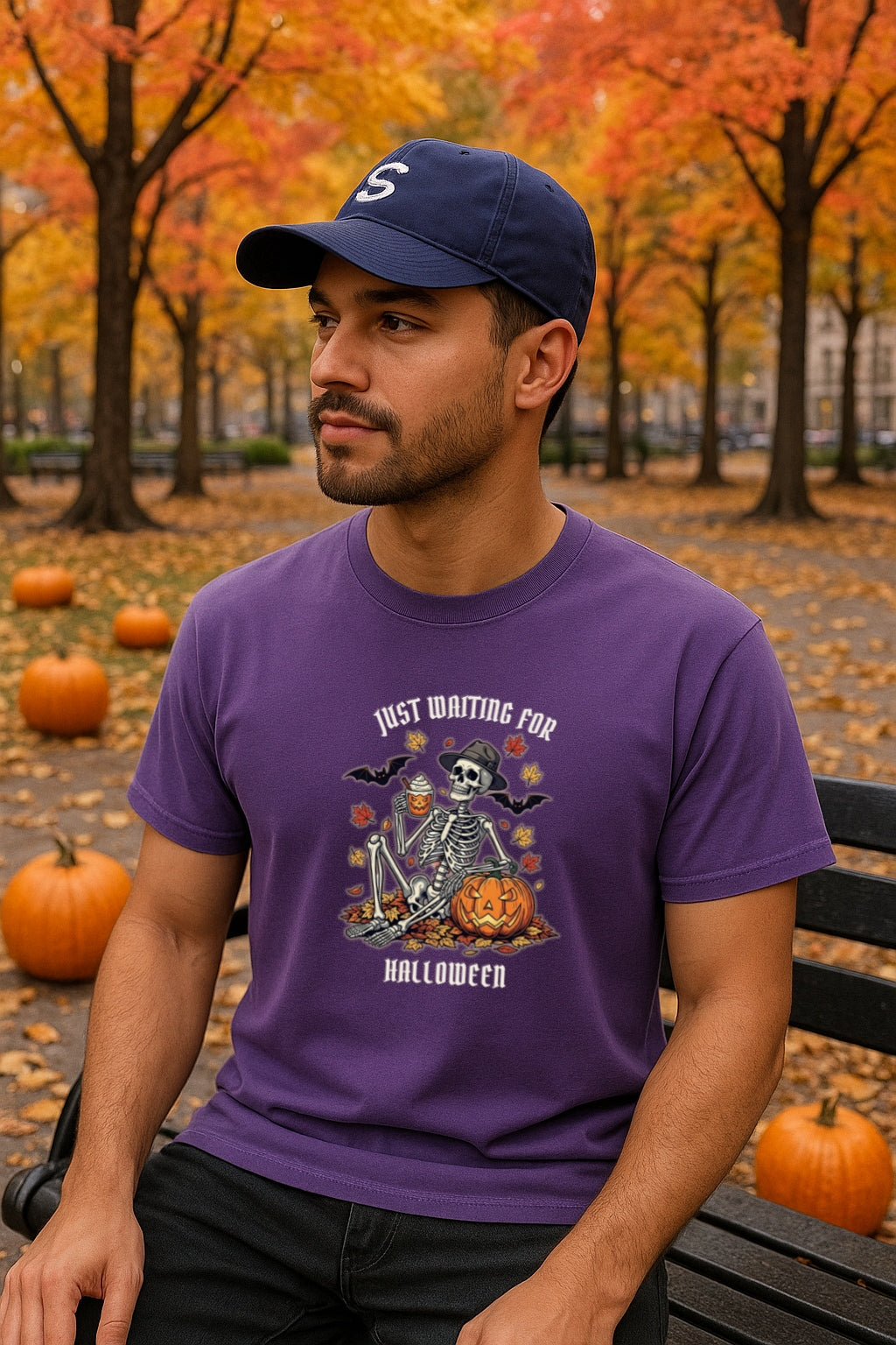 Spooky Halloween Skeleton Comfort Colors™ T-shirt, Retro Fall Graphic Tee for Pumpkin Spice Lovers, Halloween Shirt, Halloween