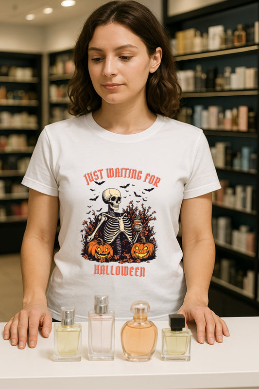 Vintage Skeleton Comfort Colors™ T-shirt, Retro Halloween Tee, Spooky Coffee Shirt, Pumpkin Patch Graphic Top, Scenic Skeleton Shirt