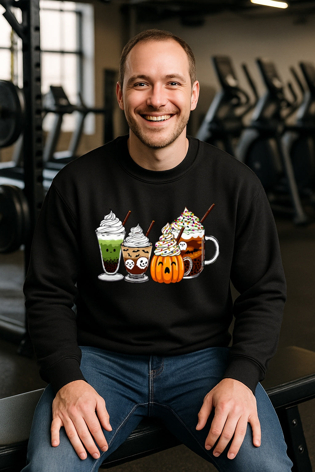 Halloween Coffee Sweatshirt, Pumpkin Latte, Matcha Potion, Ghost Mug, Fall Gildan 18000 Crewneck, Cozy Autumn Shirt