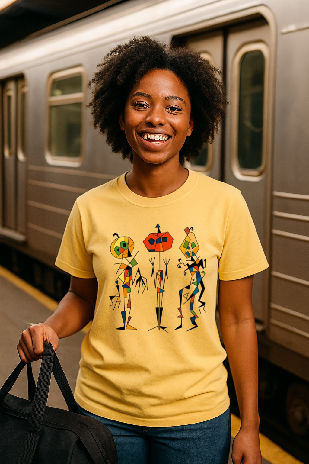 Geometric Pumpkin T-Shirt - Abstract Halloween Tee, Funny Retro Jack-O-Lantern Shirt - Comfort Colors 1717, Halloween Party Tee, Artsy