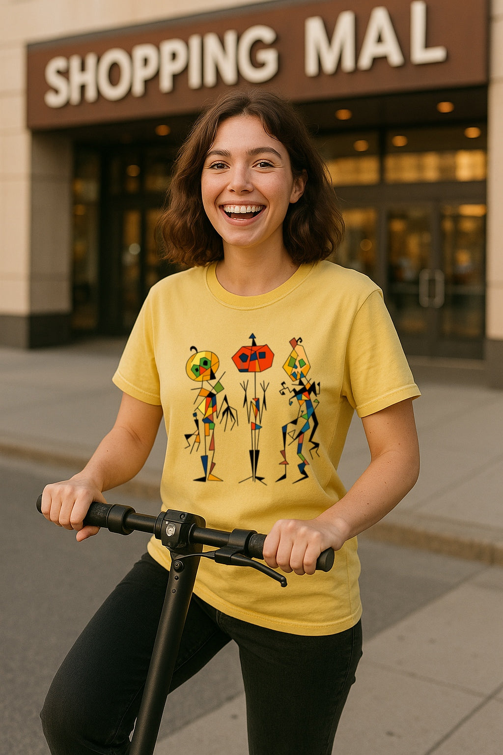 Geometric Pumpkin T-Shirt - Abstract Halloween Tee, Funny Retro Jack-O-Lantern Shirt - Comfort Colors 1717, Halloween Party Tee, Artsy