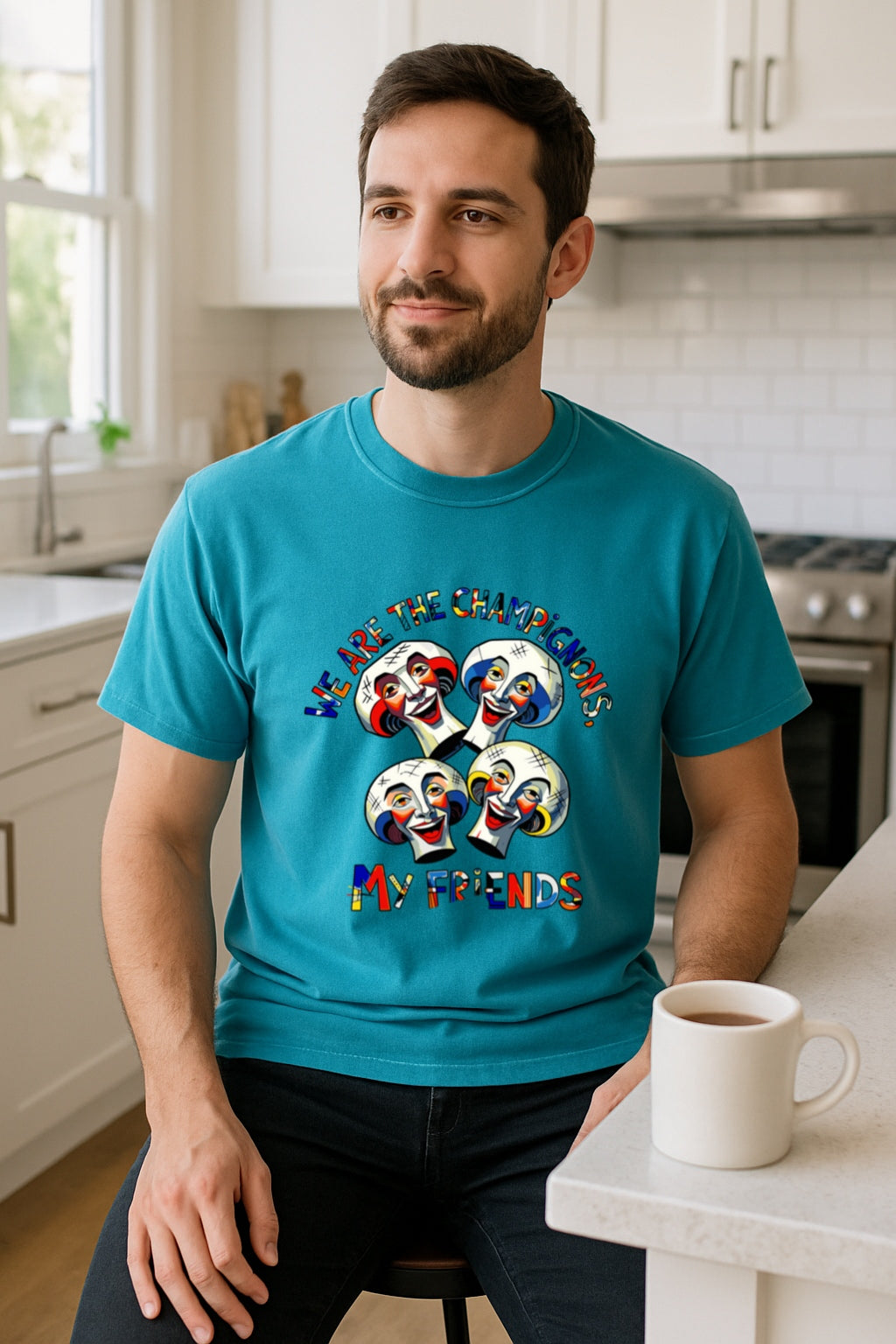 Funny Mushroom T-shirt - We Are the Champignons Music Parody Tee for Fans, Friends - Humorous Graphic Shirt -Comfort Colors Dyed Tee
