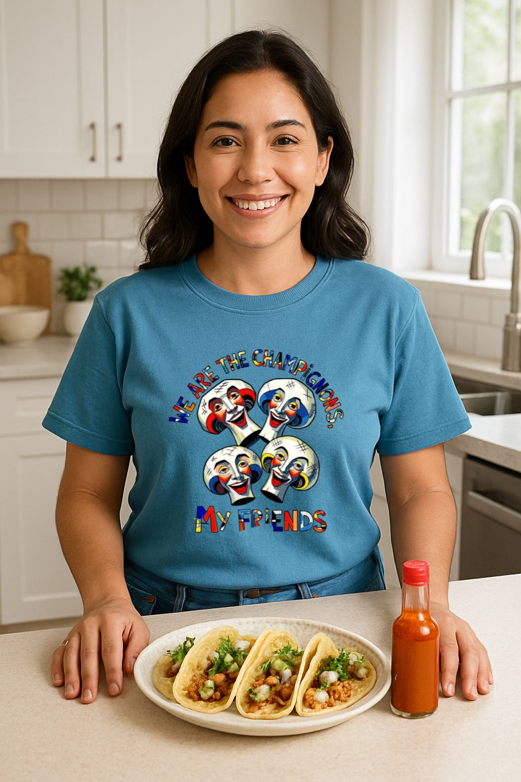 Funny Mushroom T-shirt - We Are the Champignons Music Parody Tee for Fans, Friends - Humorous Graphic Shirt -Comfort Colors Dyed Tee