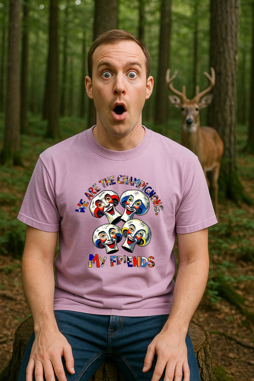 Funny Mushroom T-shirt - We Are the Champignons Music Parody Tee for Fans, Friends - Humorous Graphic Shirt -Comfort Colors Dyed Tee