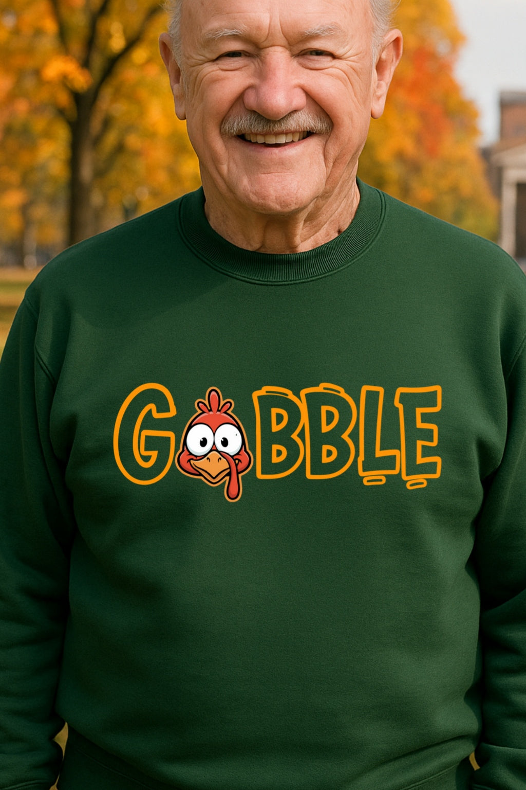 Gobble Thanksgiving Sweatshirt - Funny Turkey Crewneck, Fall Feasts, Unisex Cozy Sweatshirt in 5 Colors , Thanksgiving Gift