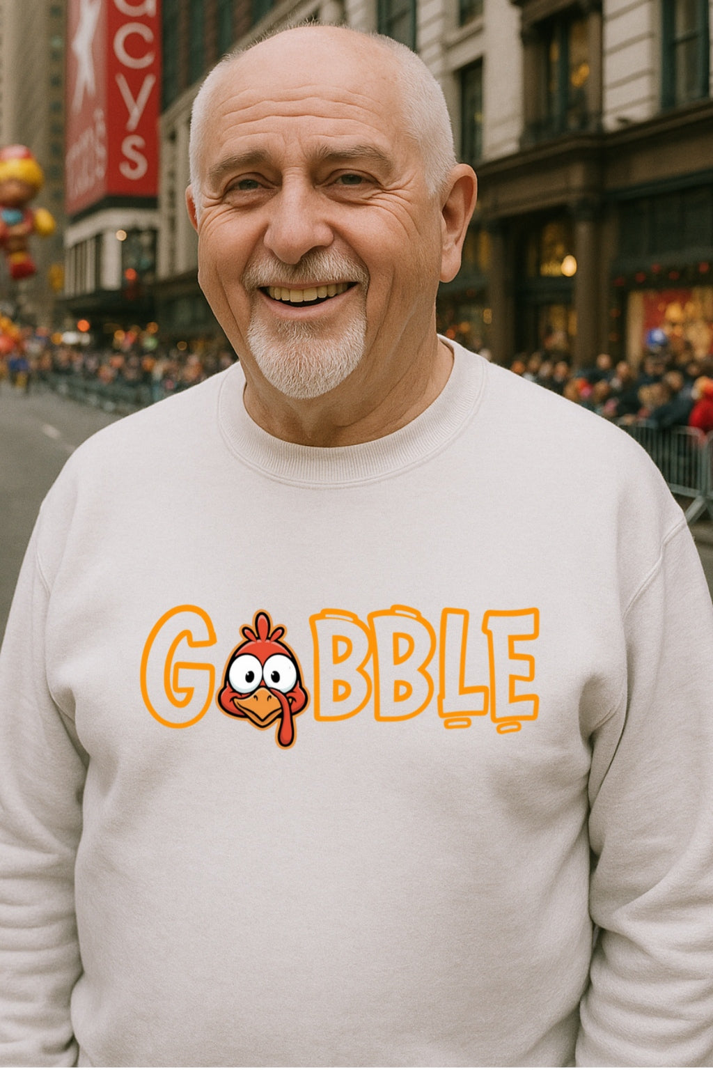 Gobble Thanksgiving Sweatshirt - Funny Turkey Crewneck, Fall Feasts, Unisex Cozy Sweatshirt in 5 Colors , Thanksgiving Gift