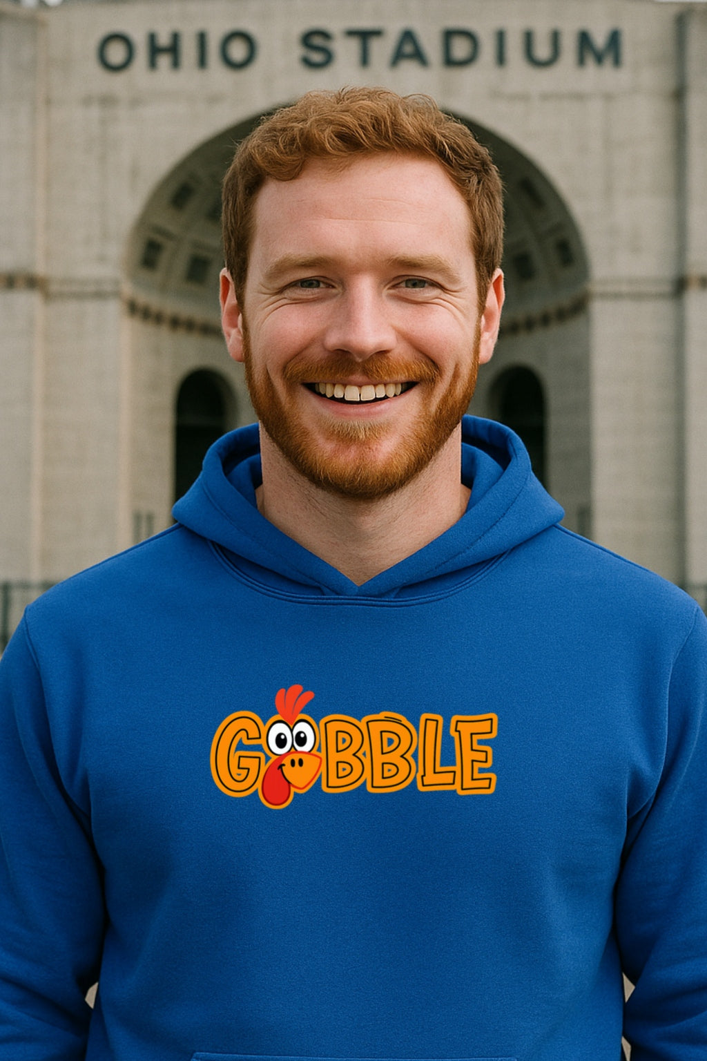 Gobble Hoodie - Funny Thanksgiving Turkey Design - Unisex Hooded