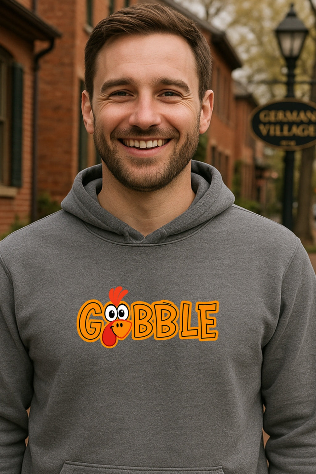 Gobble Hoodie - Funny Thanksgiving Turkey Design - Unisex Hooded
