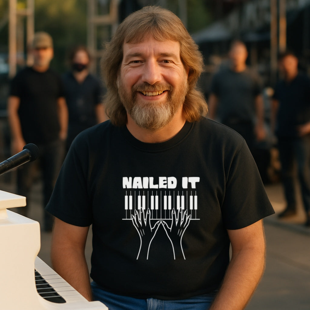 Funny Pianist Shirt | Nailed It Piano Humor Tee | Music Lover Gift | Unisex Garment-Dyed Comfort Colors 1717 T-shirt