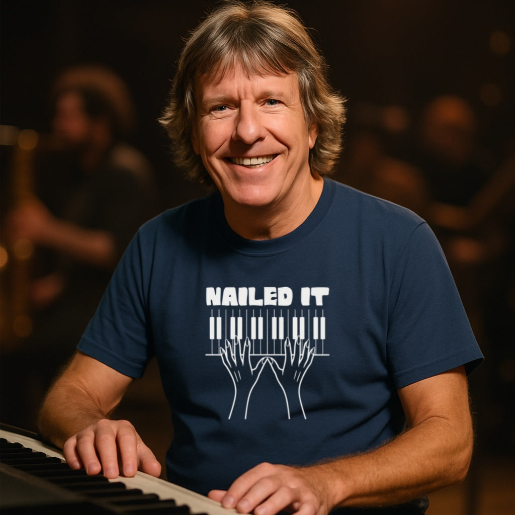 Funny Pianist Shirt | Nailed It Piano Humor Tee | Music Lover Gift | Unisex Garment-Dyed Comfort Colors 1717 T-shirt