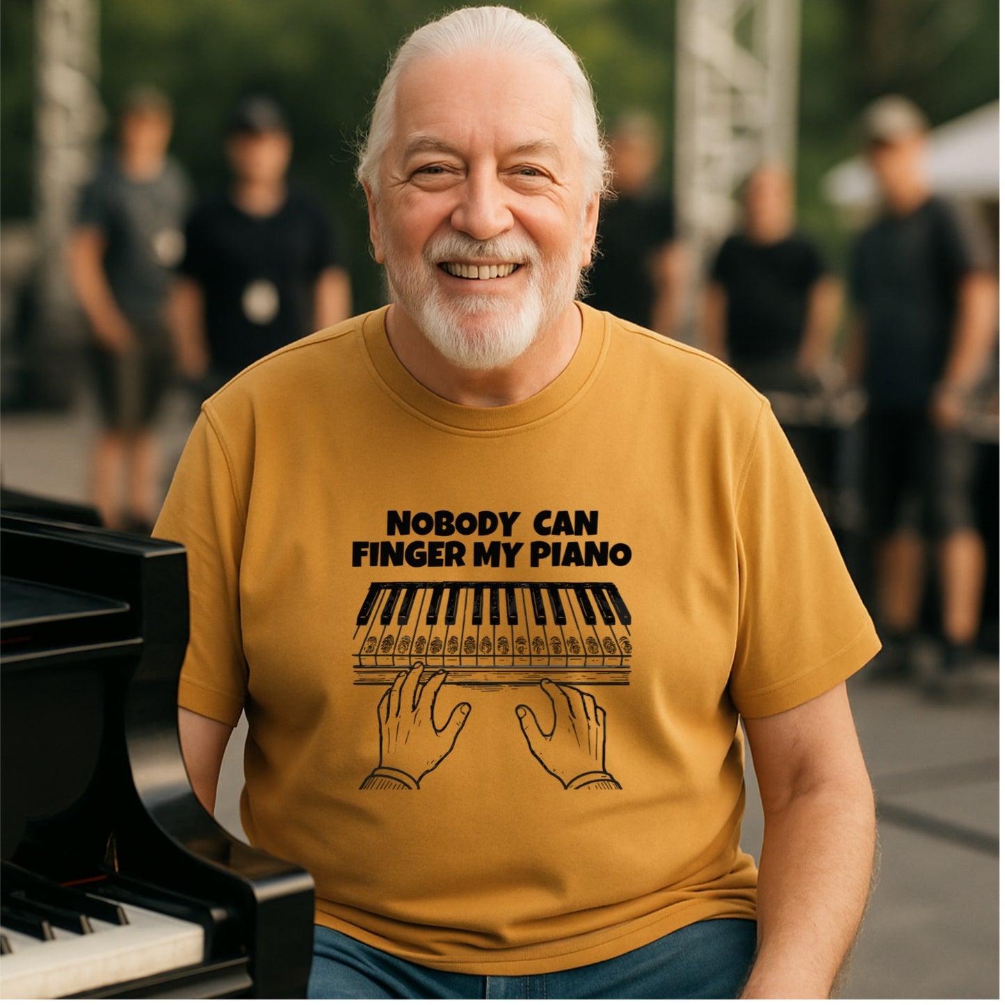Funny Piano Shirt | Piano Got Fingered | Musician Humor Tee | Unisex T-shirt | Musician Gift | Comfort Colors 1717 Shirt