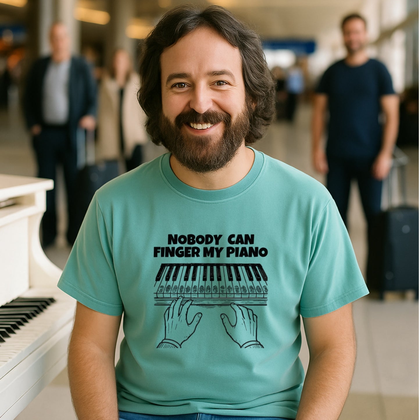 Funny Piano Shirt | Piano Got Fingered | Musician Humor Tee | Unisex T-shirt | Musician Gift | Comfort Colors 1717 Shirt