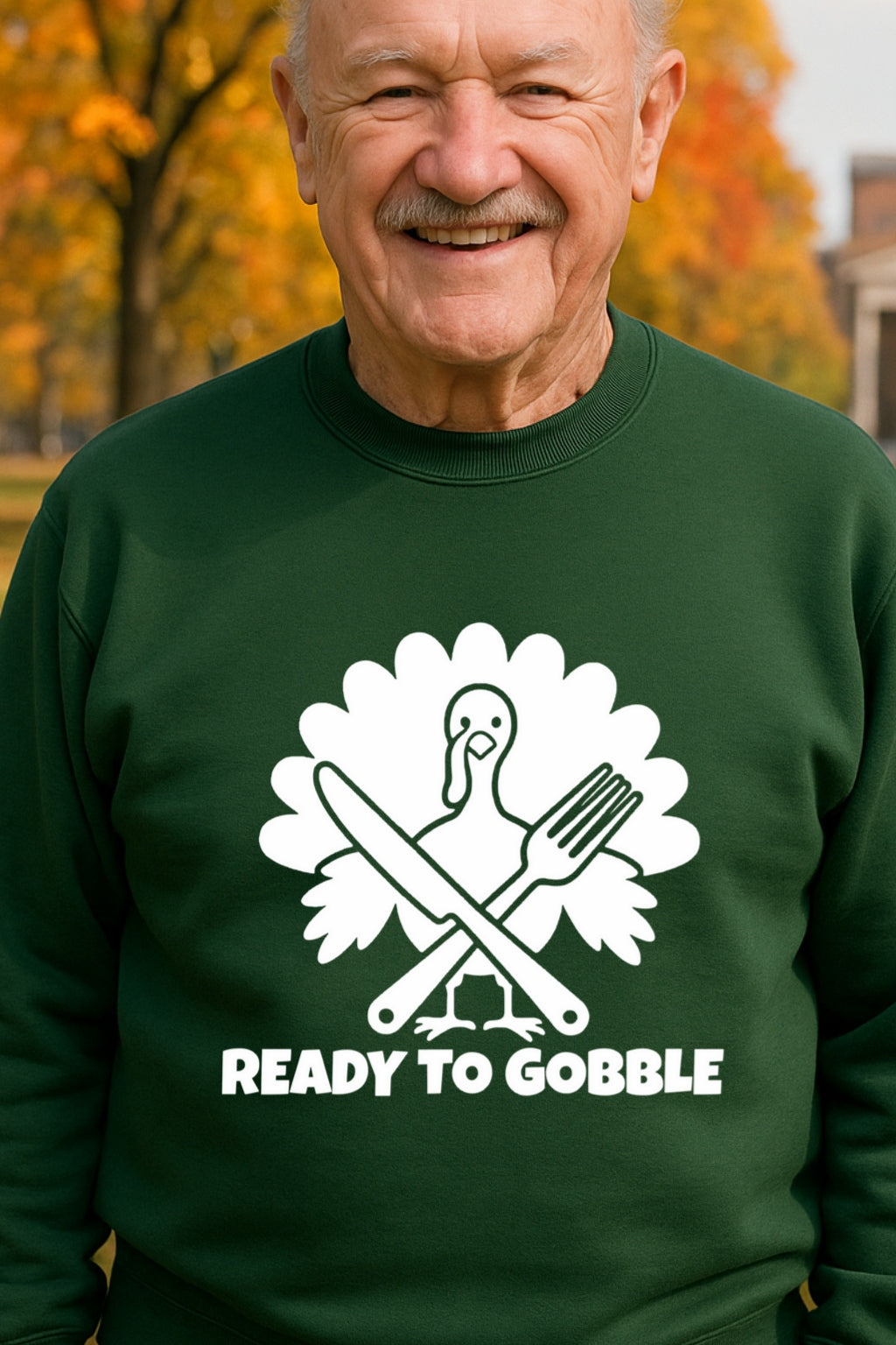 Ready to Gobble Sweatshirt - Funny Thanksgiving Sweater | Turkey Day Crewneck | Cozy Gildan 18000 Unisex Pullover