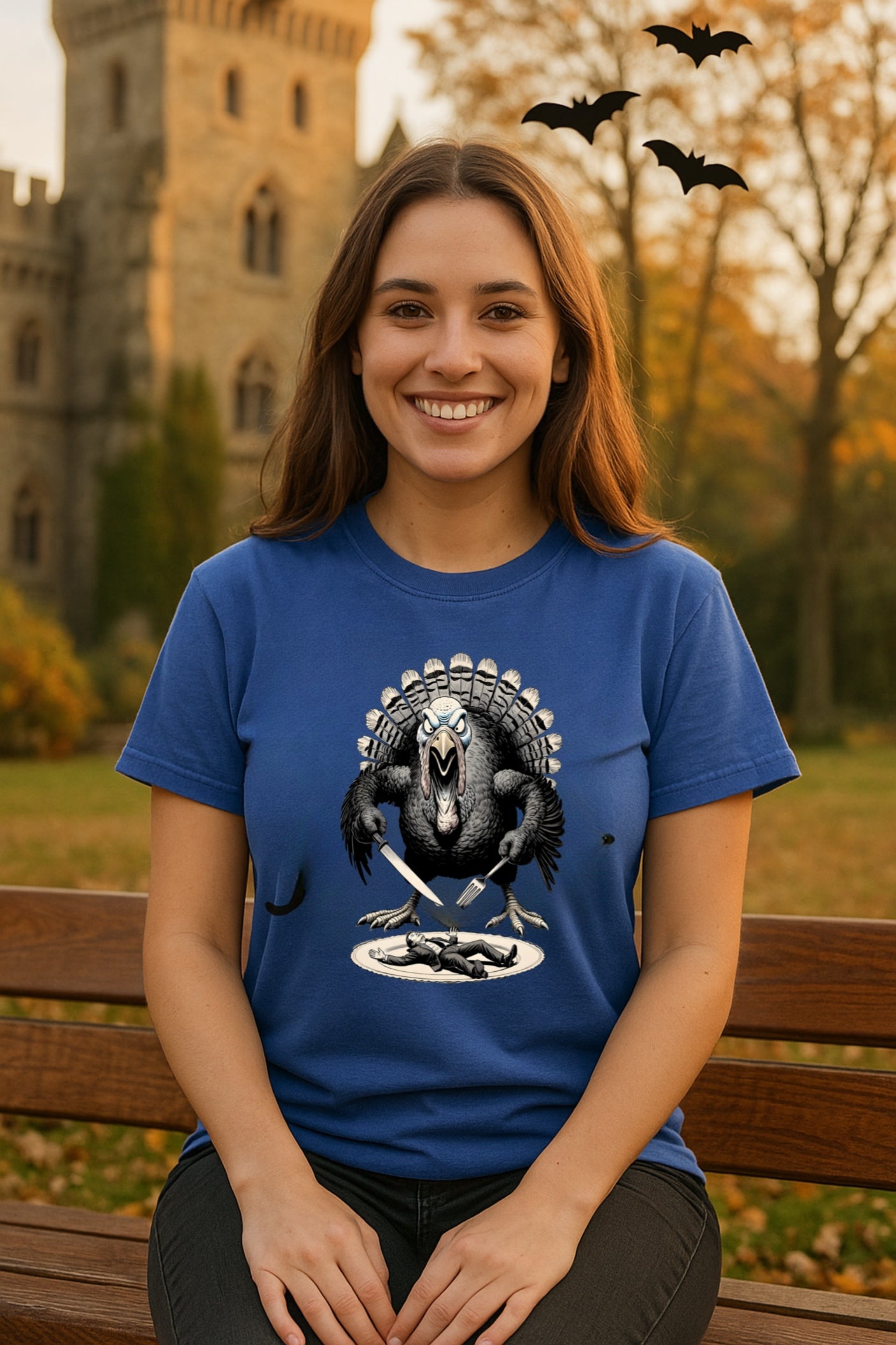 Cannibal Turkey T-Shirt | Revenge of the Turkey Tee | Funny Dark Thanksgiving Shirt | Comfort Colors 1717 | Oddly Boldly