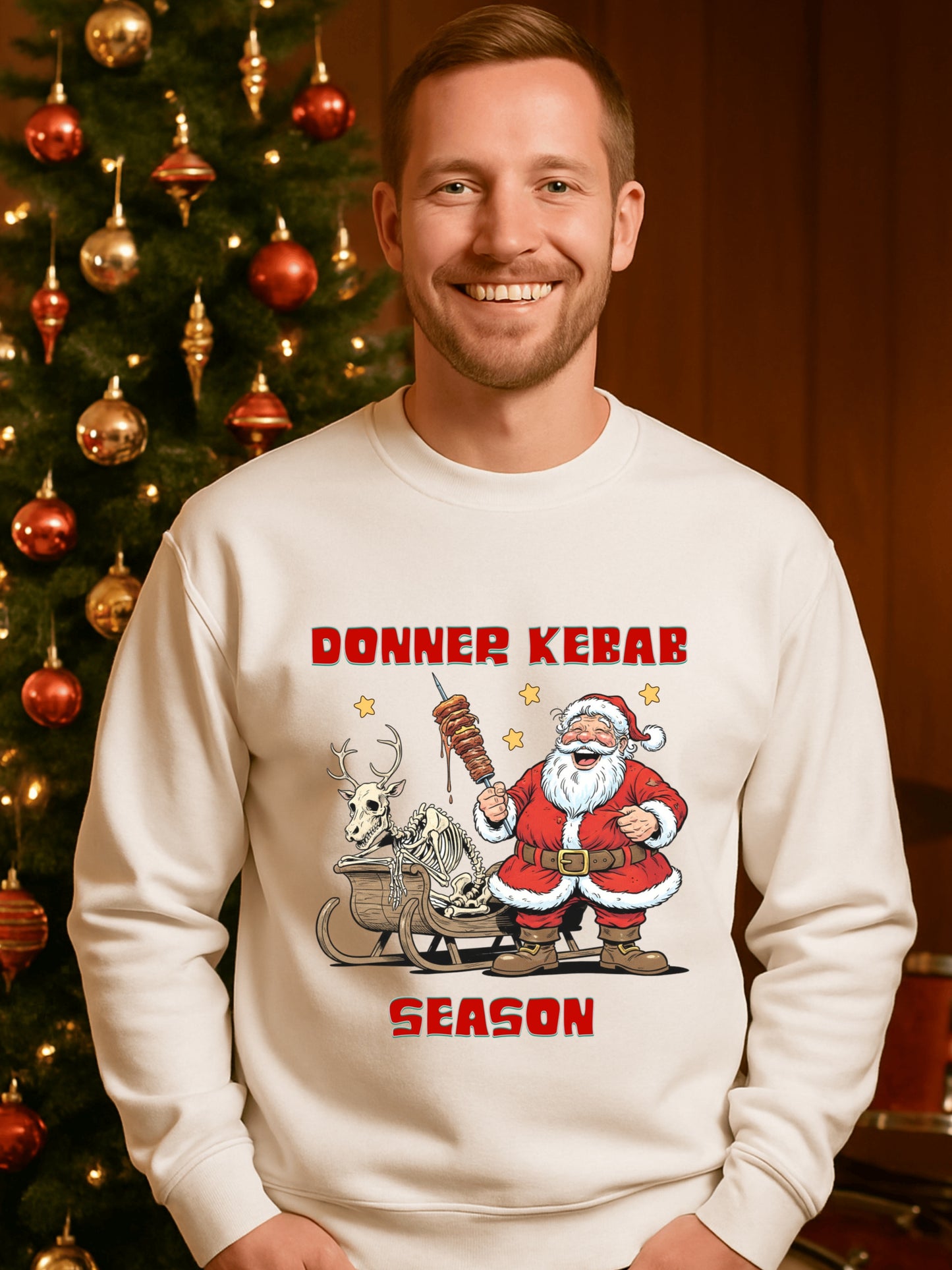 Donner Kebab Season Santa sweatshirt | Vintage Dark Humor Christmas | Holiday Gift