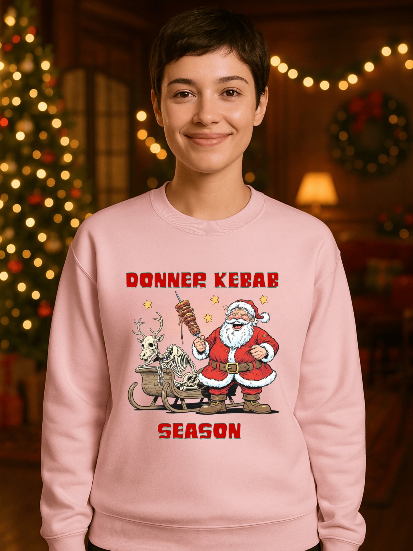 Donner Kebab Season Santa sweatshirt | Vintage Dark Humor Christmas | Holiday Gift