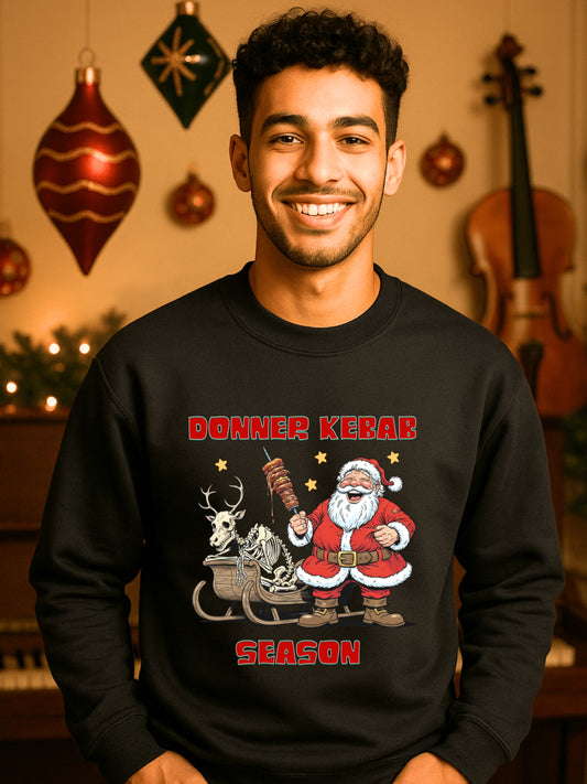 Donner Kebab Season Santa sweatshirt | Vintage Dark Humor Christmas | Holiday Gift