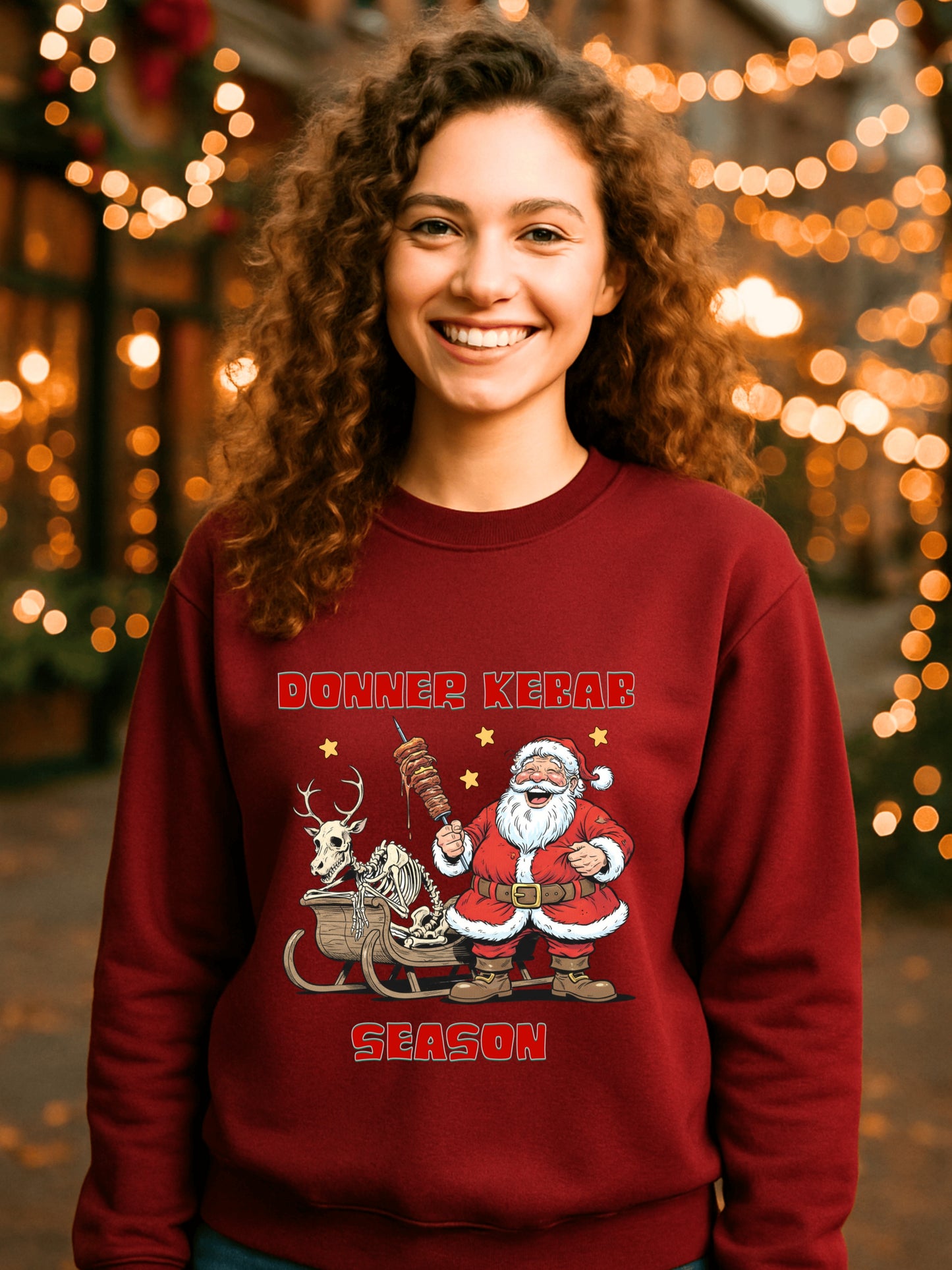 Donner Kebab Season Santa sweatshirt | Vintage Dark Humor Christmas | Holiday Gift