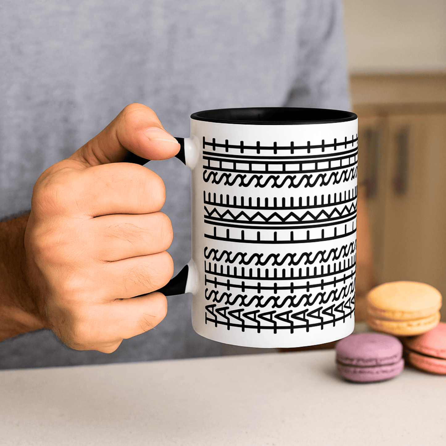 Hidden Message Mug - "Tastes Like Shit"- Ceramic Cup For Friends, Coworkers, Work Bestie, Boss