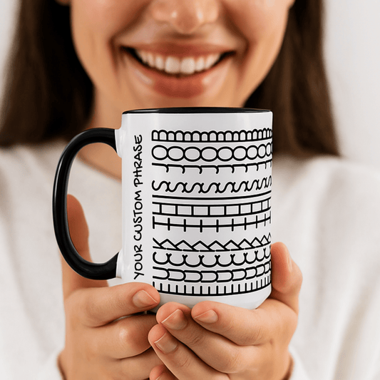 Hidden Swear Message Mug F***k This Job Personalized Ceramic Coffee Cup (11oz/15oz), Secret Surprise Gift | Funny Office Humor
