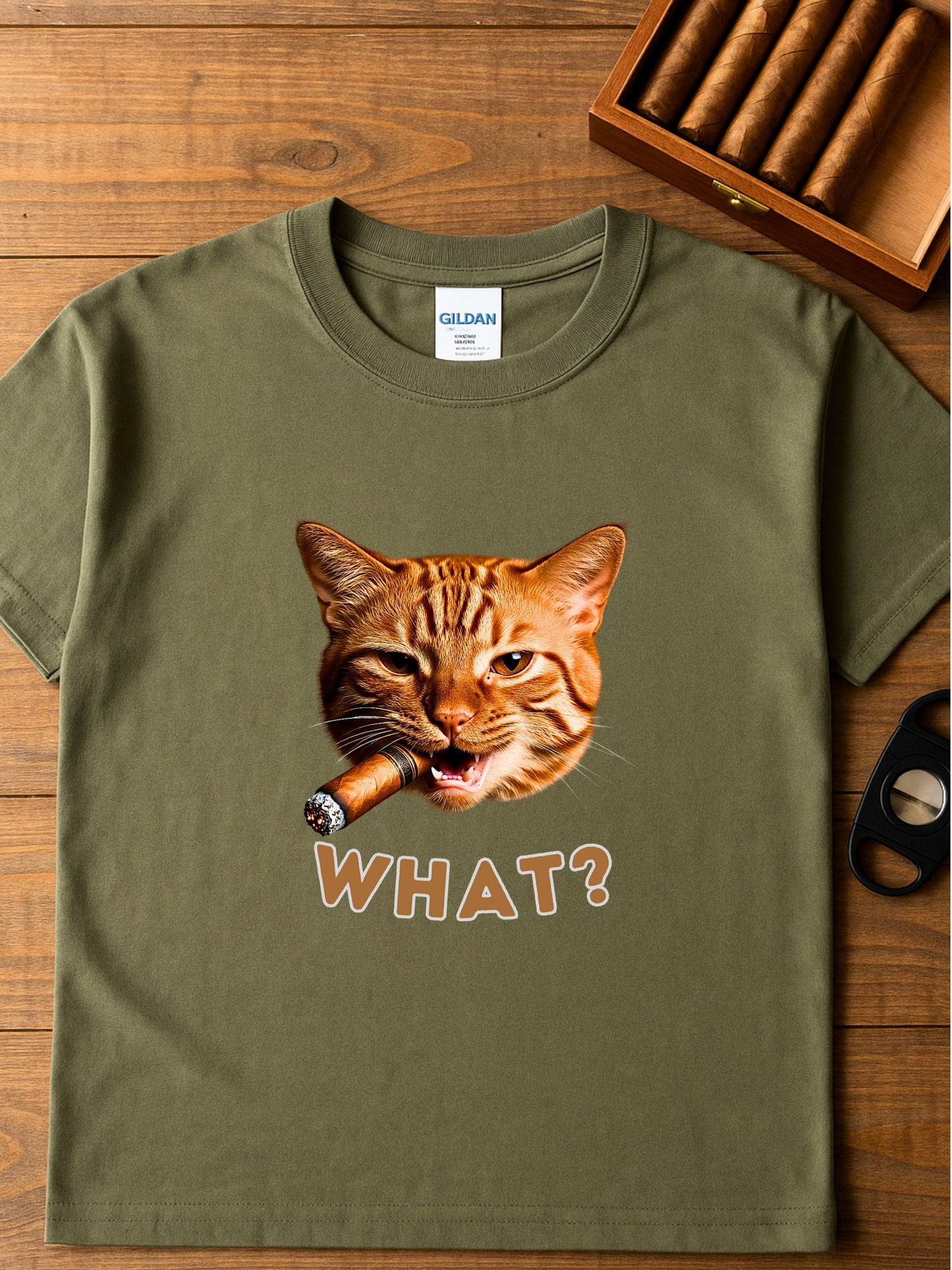 Smoking Grumpy Cat WHAT? T-Shirt—Funny Dark Humor Vintage Grunge Meme Graphic Tee