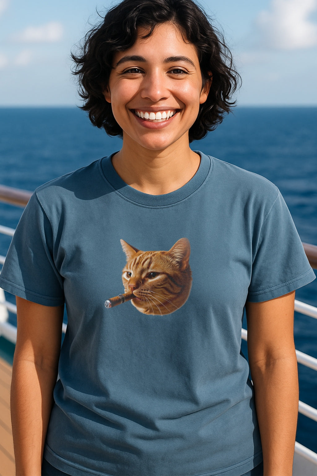 Smoking Grumpy Cat T-shirt | Sarcastic Cat Grunge Vintage Meme, Graphic Tee, Washed Cotton Unisex