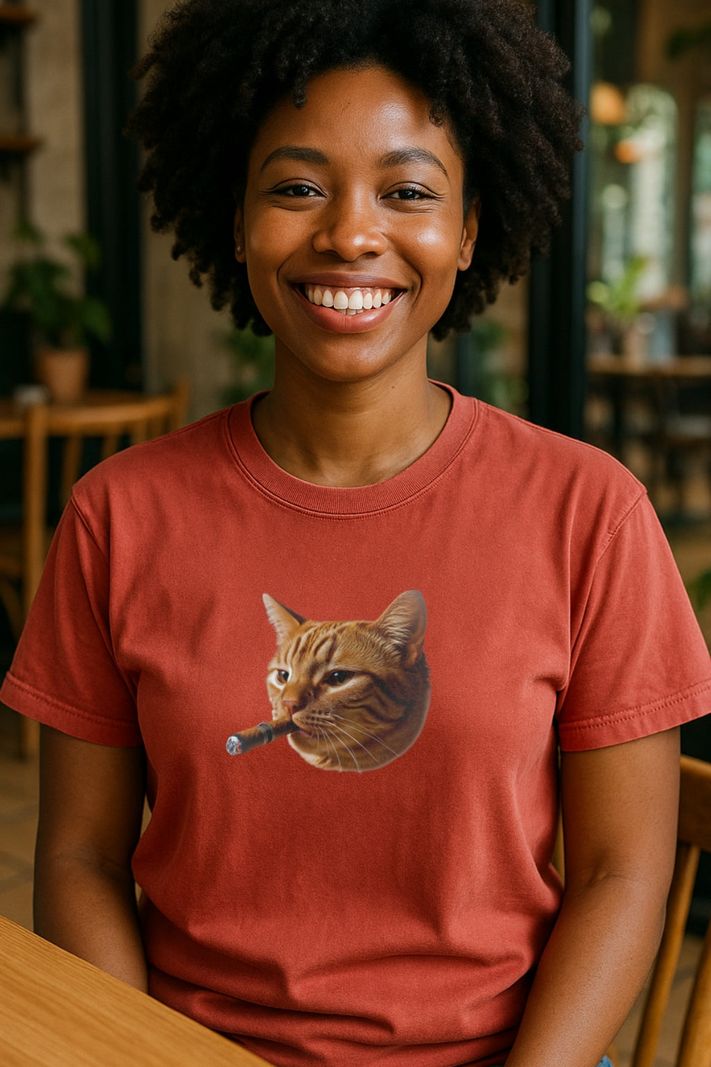 Smoking Grumpy Cat T-shirt | Sarcastic Cat Grunge Vintage Meme, Graphic Tee, Washed Cotton Unisex