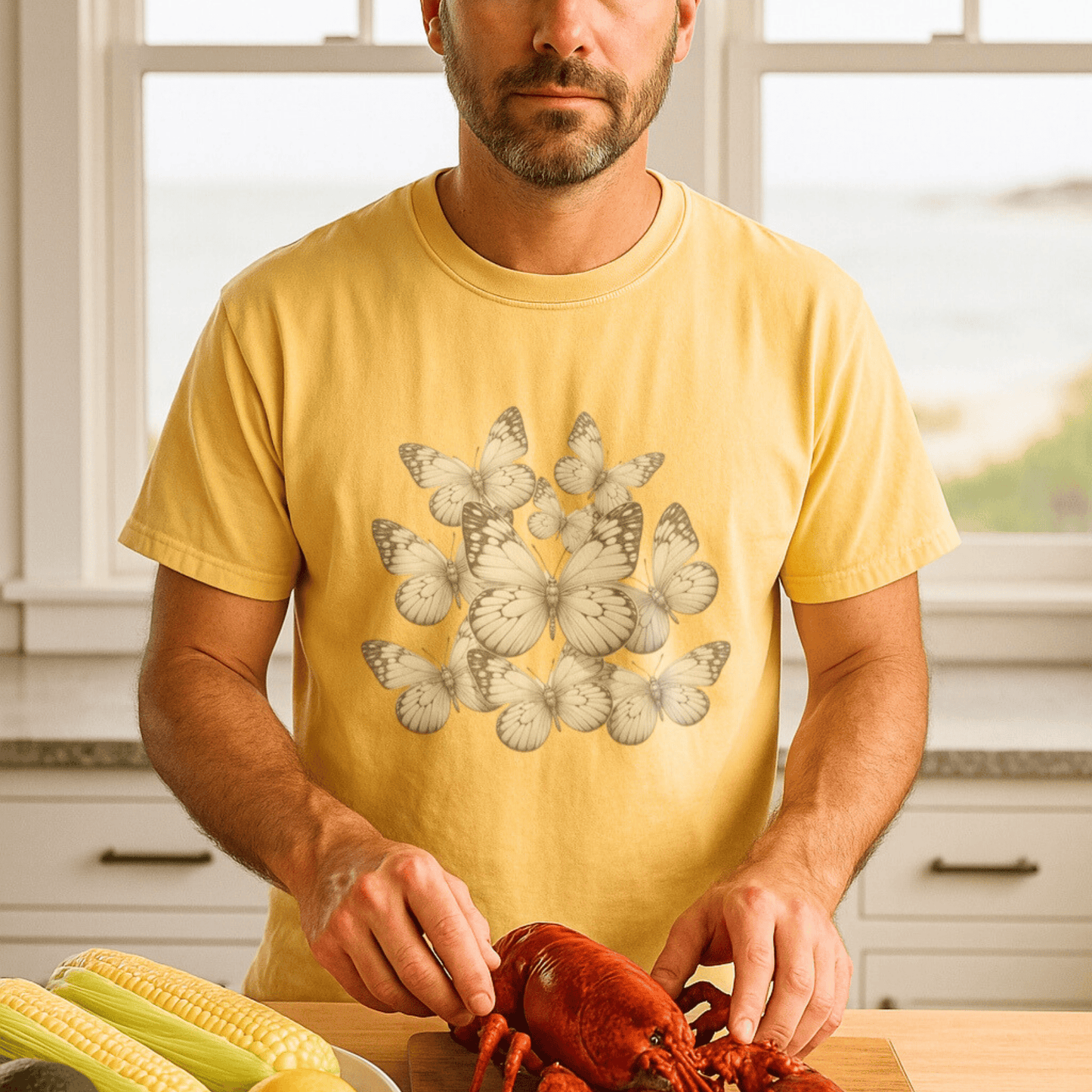 Butterfly T-Shirt, 90s Vintage Style 2YK Moms Gift Nature Lovers Retro Tee