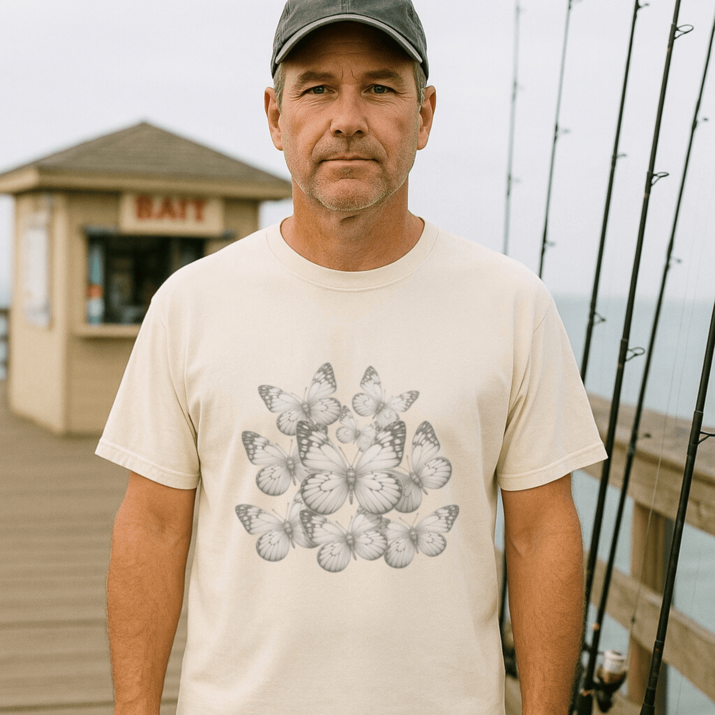 Butterfly T-Shirt, 90s Vintage Style 2YK Moms Gift Nature Lovers Retro Tee