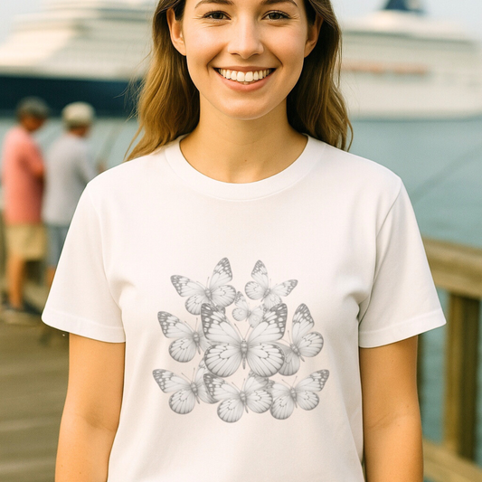 Butterfly T-Shirt, 90s Vintage Style 2YK Moms Gift Nature Lovers Retro Tee