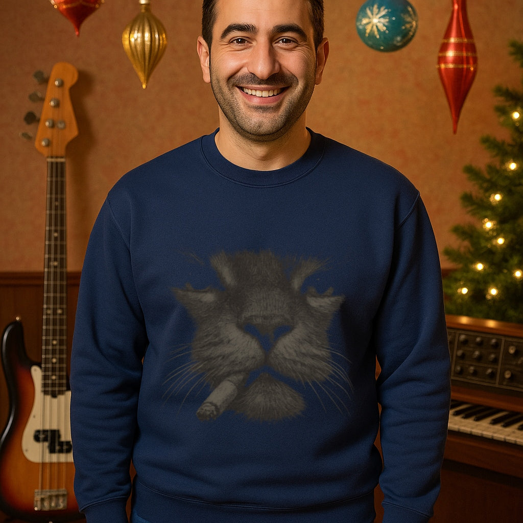 Smoking  Cat  Sweatshirt -  Vintage Y2K Grunge Meme Graphic  Graphic Shirt