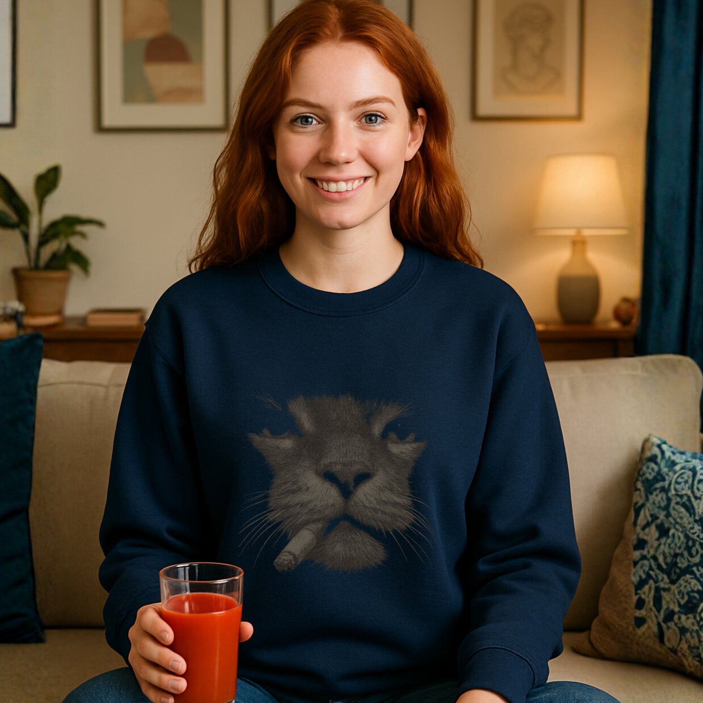 Smoking  Cat  Sweatshirt -  Vintage Y2K Grunge Meme Graphic  Graphic Shirt