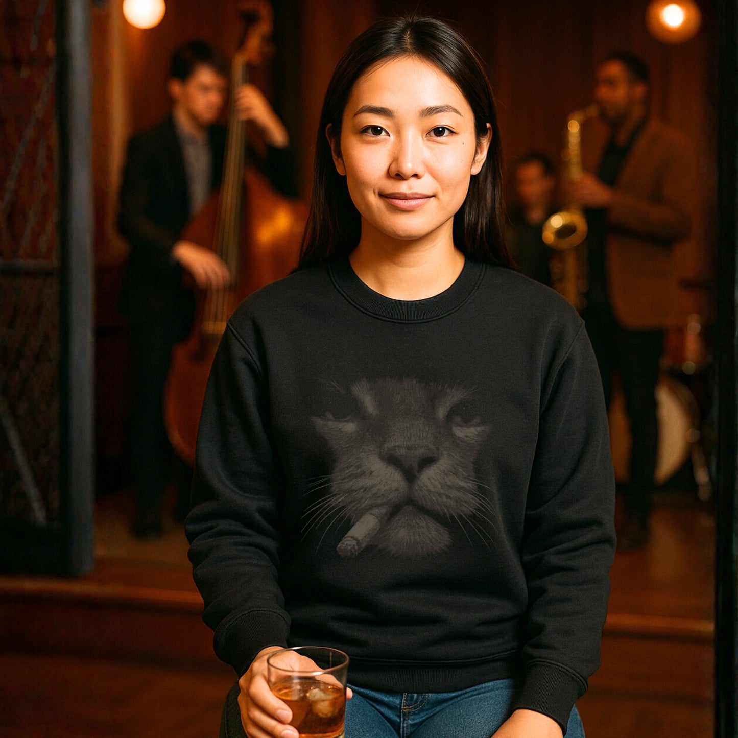 Smoking  Cat  Sweatshirt -  Vintage Y2K Grunge Meme Graphic  Graphic Shirt