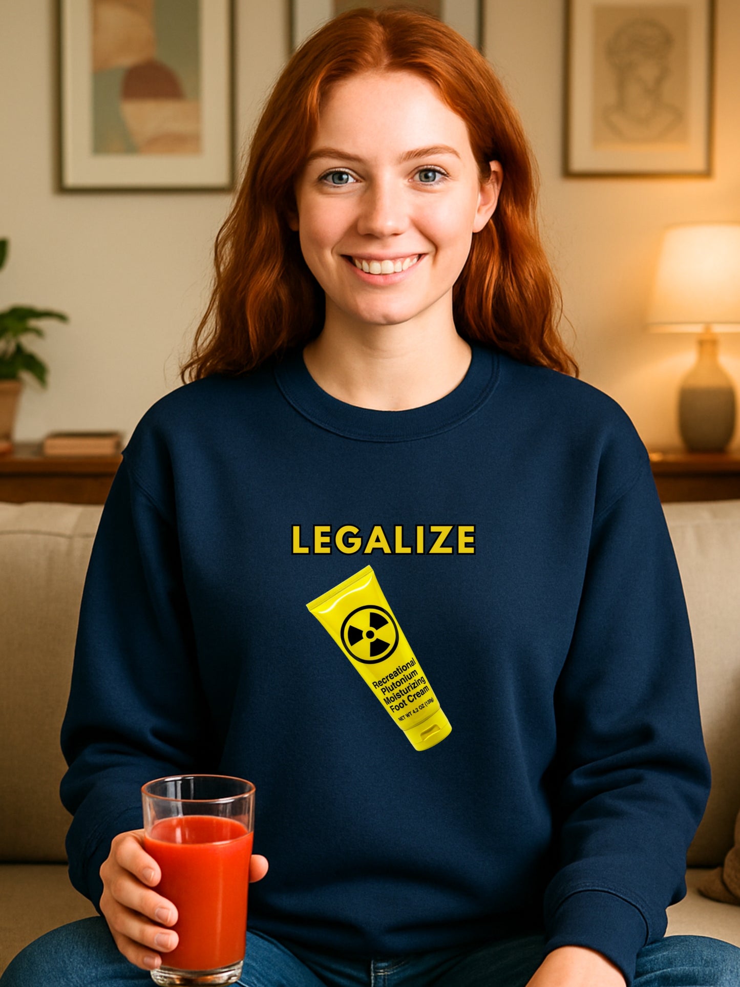 Legalize Plutonium Moisturizing Foot Cream Sweatshirt | Radioactive Parody