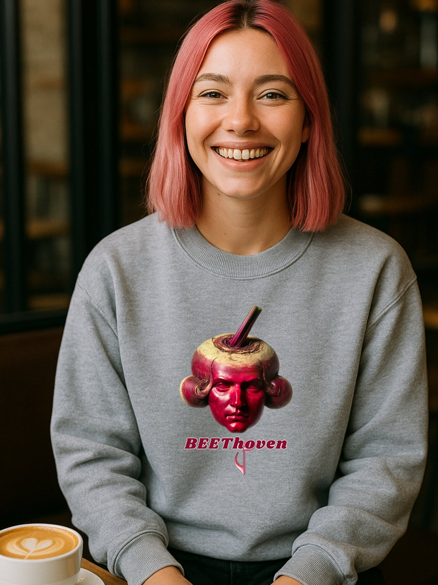 BEETHoven Sweatshirt Beetroot Composer Art Music Pun Cozy Crewneck