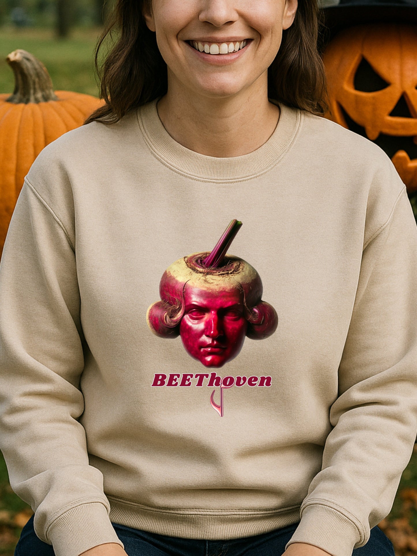 BEETHoven Sweatshirt Beetroot Composer Art Music Pun Cozy Crewneck
