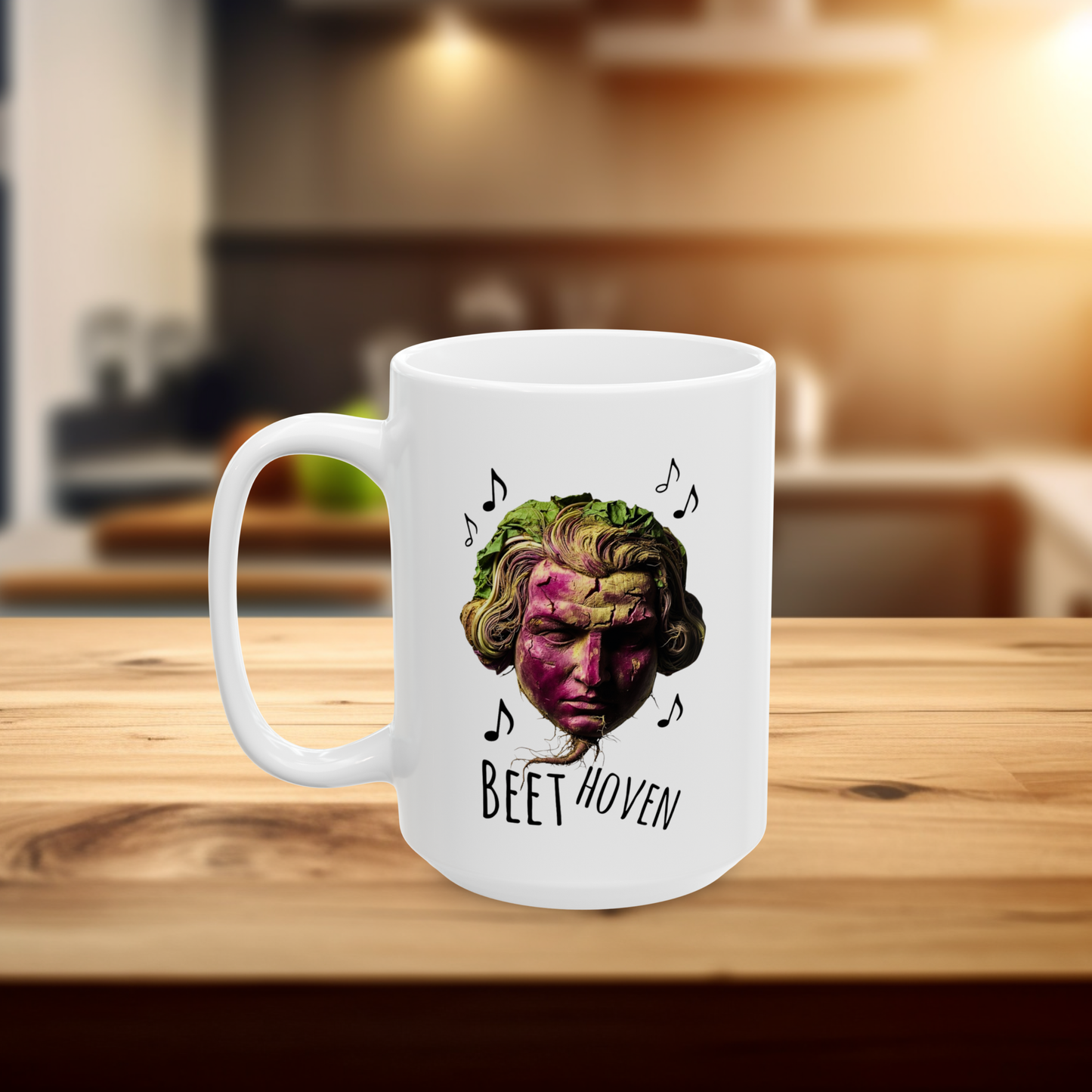 BEETHoven Mug Beetroot Composer Art Music Pun Ceramic Coffee Cup Gift | 11oz, 15oz