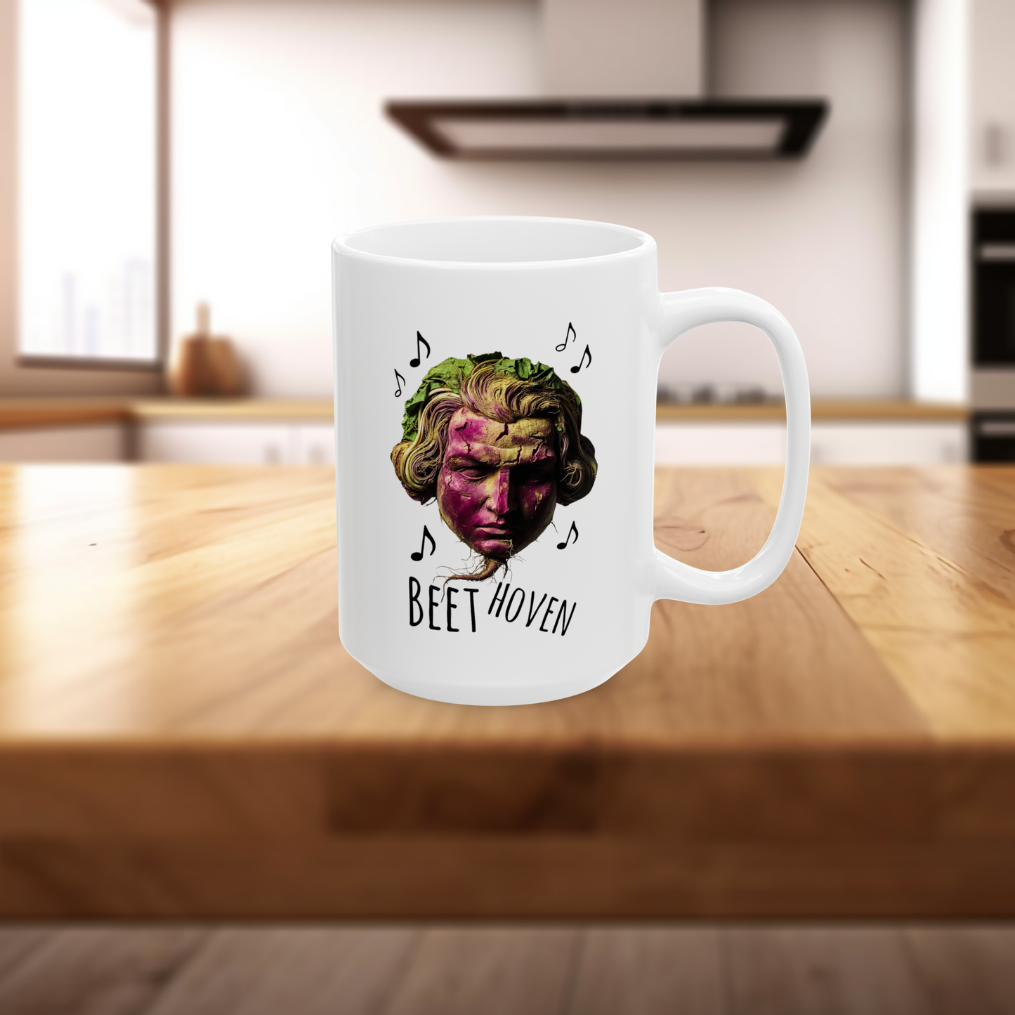 BEETHoven Mug Beetroot Composer Art Music Pun Ceramic Coffee Cup Gift | 11oz, 15oz