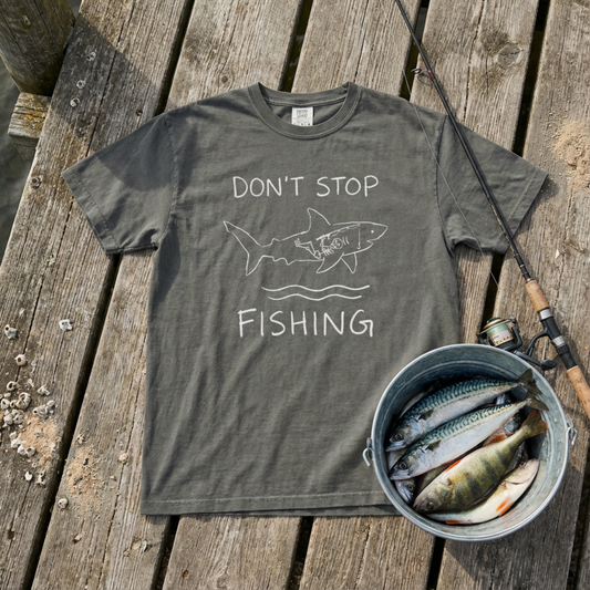 Funny Fishing Shirt Shark Skeleton Fisherman Gift Angler Tee Men Women