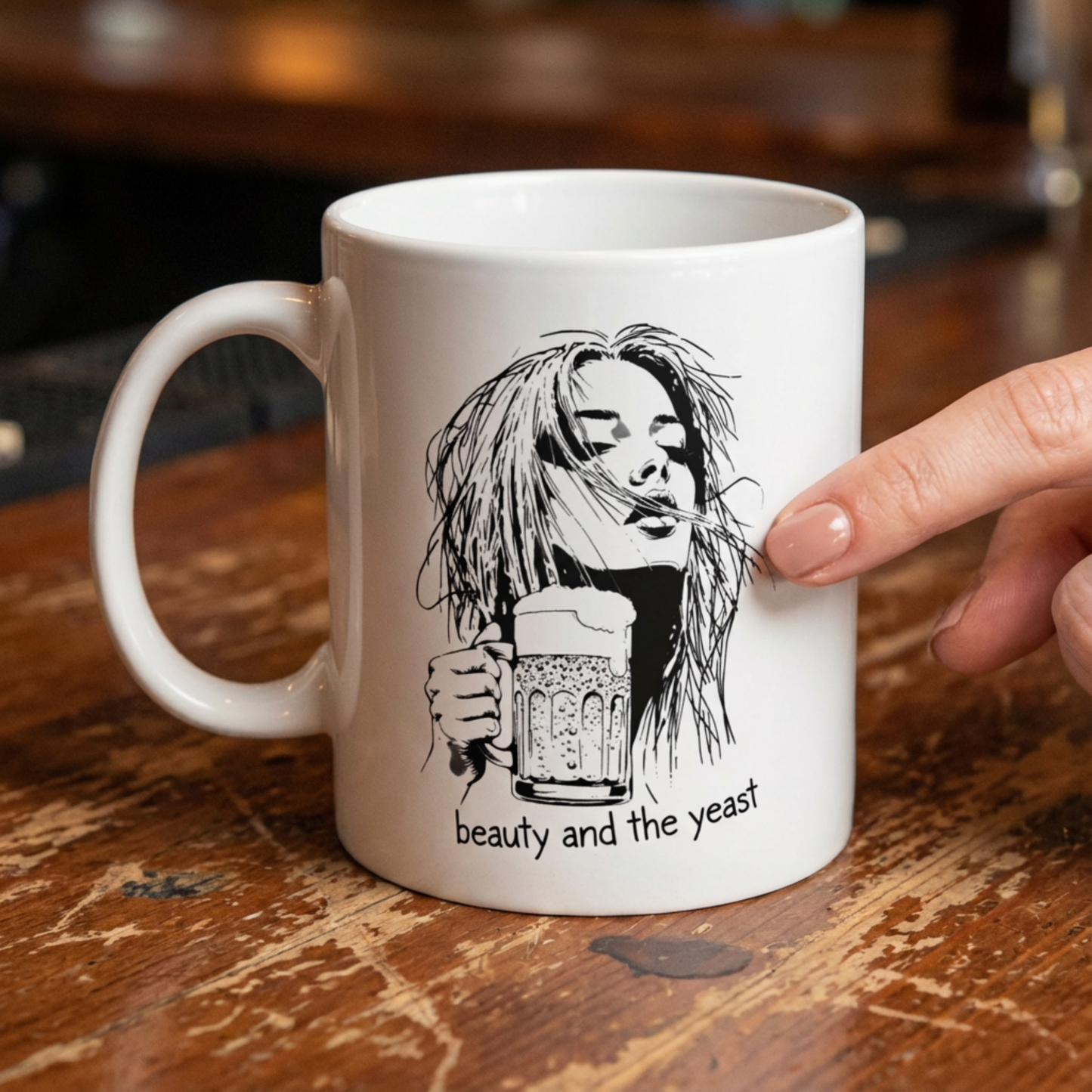 Funny Beer Girl Mug Gift For Adults Dark Humor Coffee Lovers Bar Aesthetic Ceramic Cup