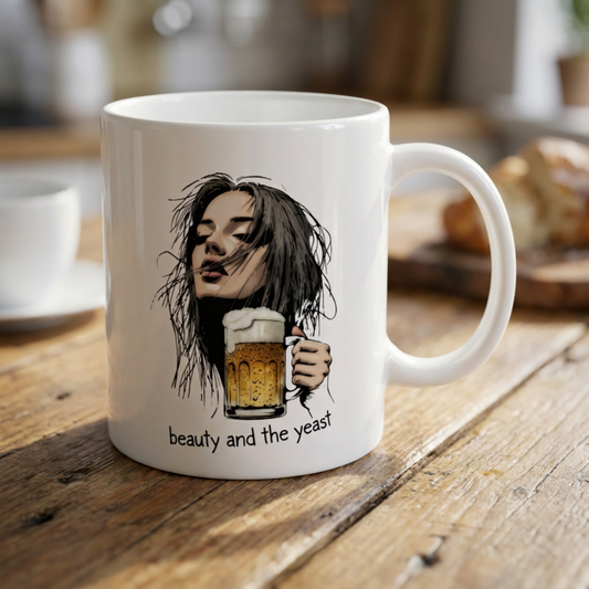 Funny Beer Girl Mug Gift For Adults Dark Humor Coffee Lovers Bar Aesthetic Ceramic Cup