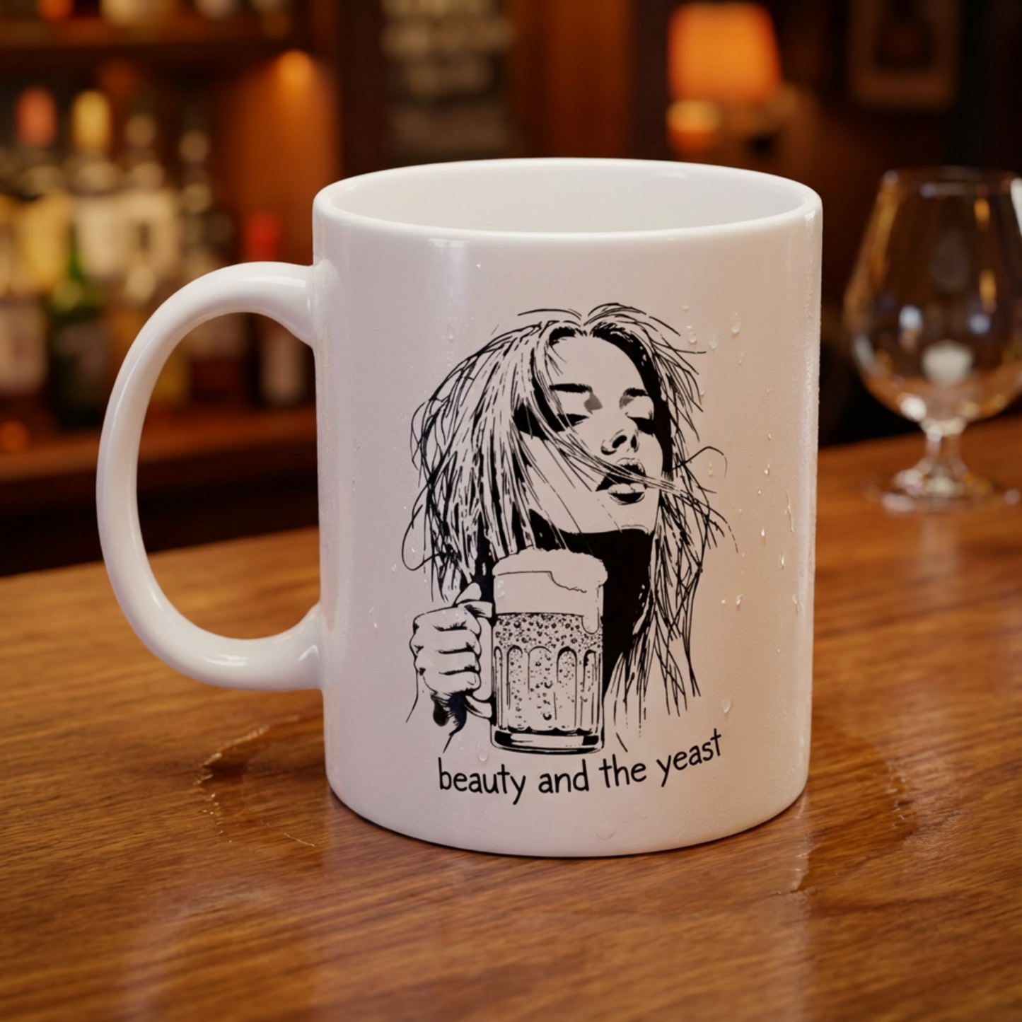 Funny Beer Girl Mug Gift For Adults Dark Humor Coffee Lovers Bar Aesthetic Ceramic Cup