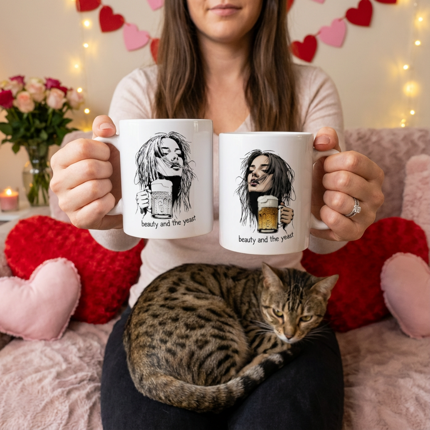 Funny Beer Girl Mug Gift For Adults Dark Humor Coffee Lovers Bar Aesthetic Ceramic Cup