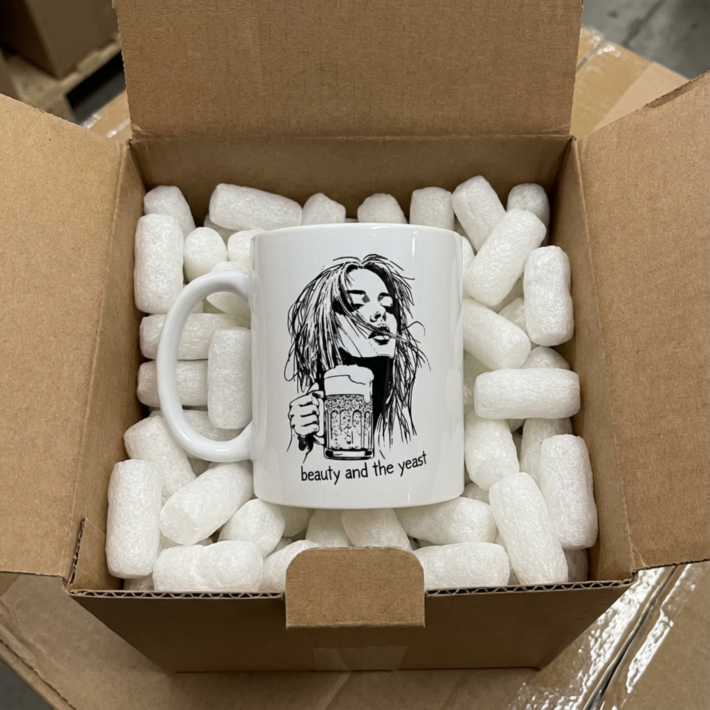 Funny Beer Girl Mug Gift For Adults Dark Humor Coffee Lovers Bar Aesthetic Ceramic Cup