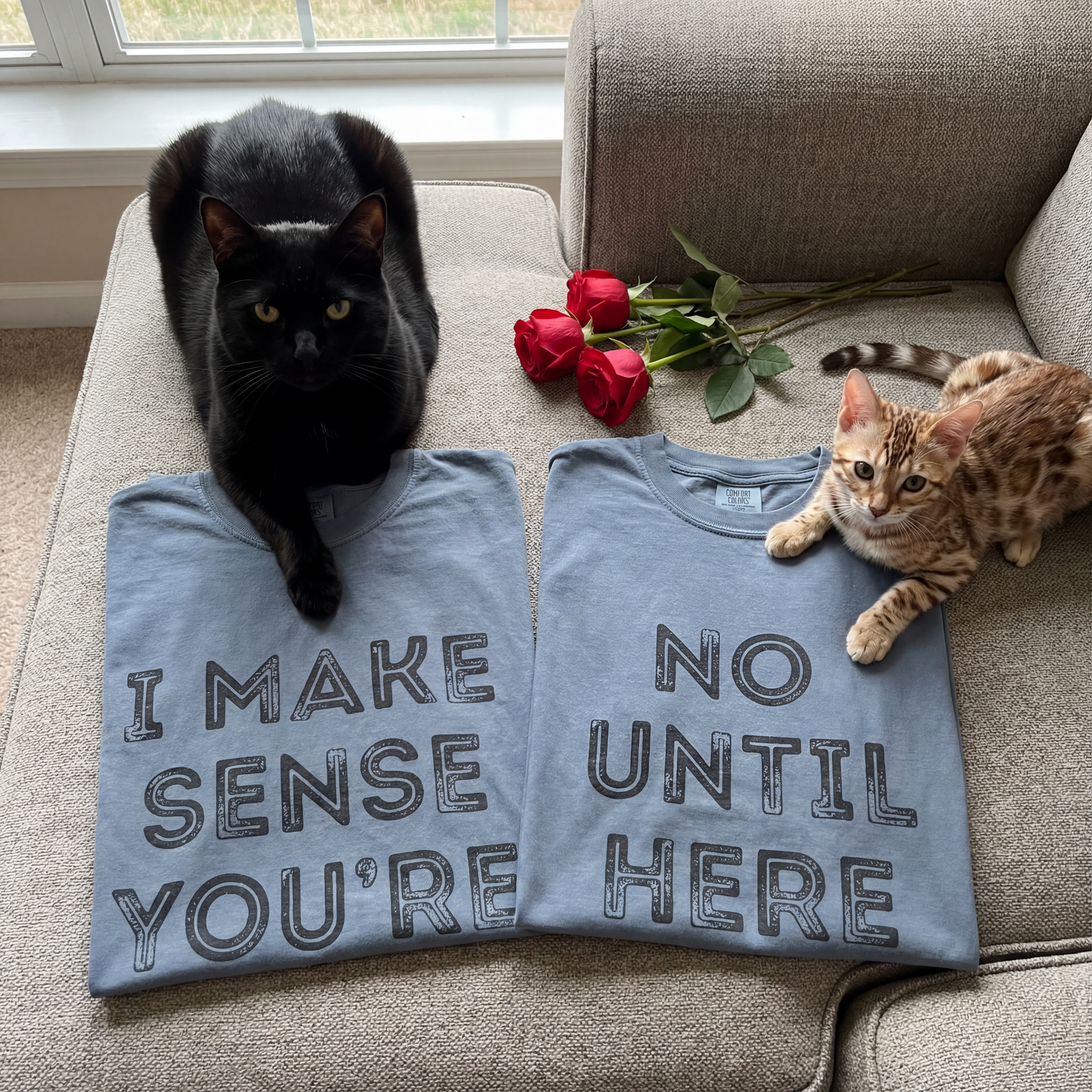I Make No Sense Until Youre Here | Couples Shirt Matching Valentine Gift Love Tee - Design #2 Of Set Of 2